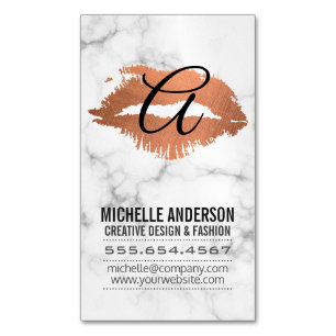 Carte De Visite Magnétique Script Monogram Kiss Stain Marque