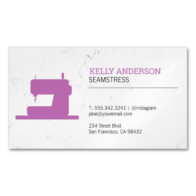 Carte De Visite Magnétique Seamstress | Concepteur d'armoires (devant)
