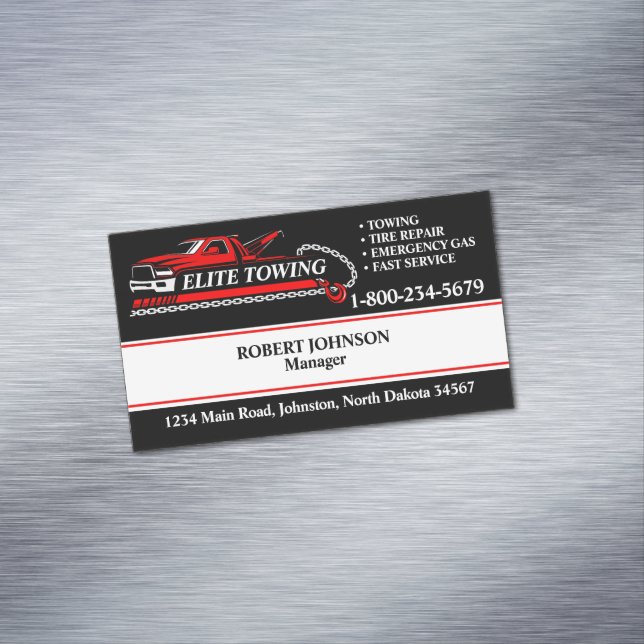 Carte De Visite Magnétique Service de camion professionnel (In Situ)