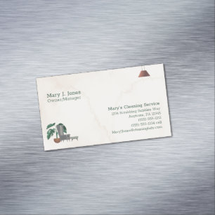 Carte De Visite Magnétique Service de nettoyage personnalisable Accueil Huit 