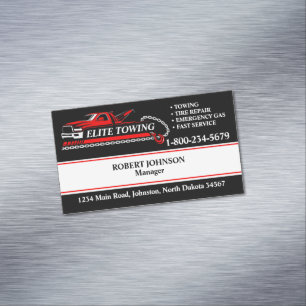 Carte De Visite Magnétique Service de remorquage professionnel