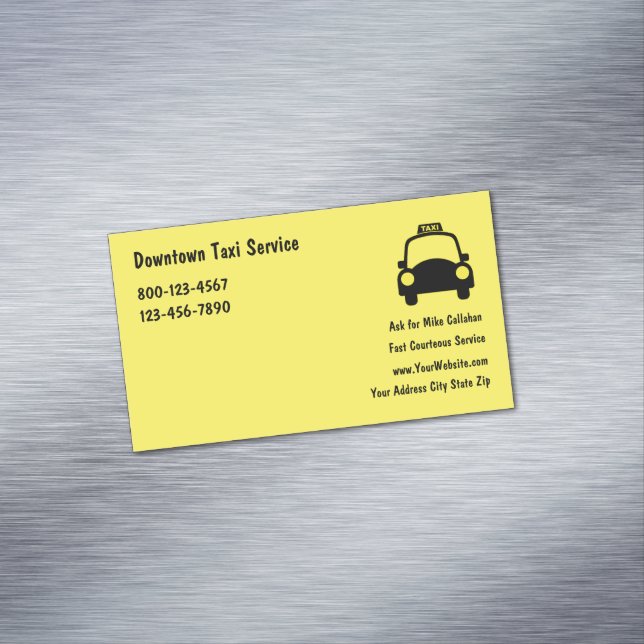Carte De Visite Magnétique Service de taxi (In Situ)