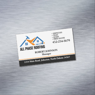 Carte De Visite Magnétique Service de toiture professionnel