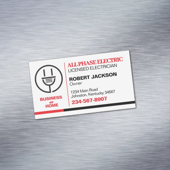 Carte De Visite Magnétique Service électrique (In Situ)