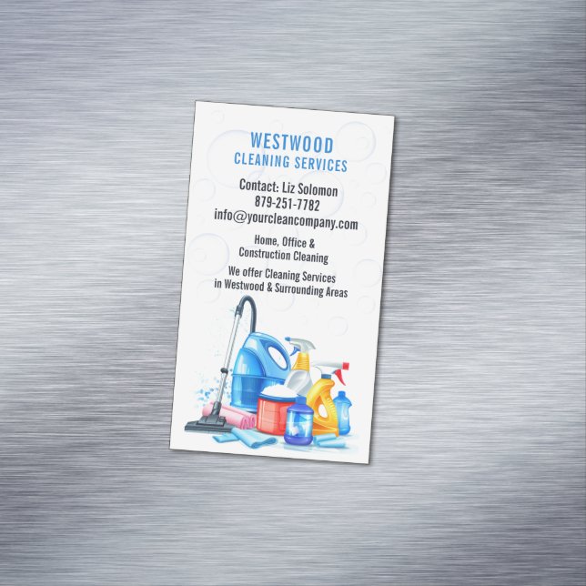 Carte De Visite Magnétique Services de nettoyage (In Situ)