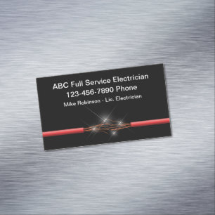 Carte De Visite Magnétique Services électriques Électricien