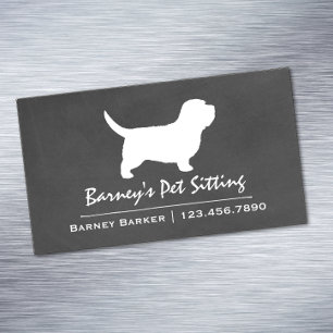 Carte De Visite Magnétique Silhouette de Petit Basset Griffon Vendeen PBGV
