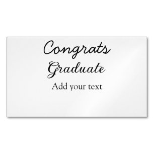 Carte De Visite Magnétique Simple congratulation graduation add your
