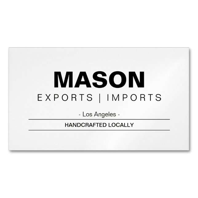 Carte De Visite Magnétique Simple | Crème (devant)