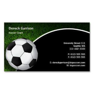 Carte De Visite Magnétique Soccer   Football Sports Coach