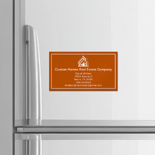 Carte De Visite Magnétique Société Immobilière Orange Accueil Agent Immobilie
