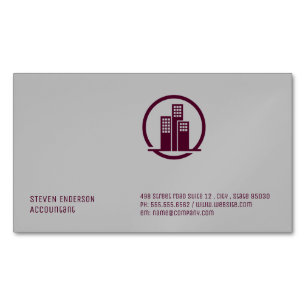 Carte De Visite Magnétique Style d'entreprise   Icône de construction