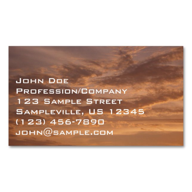 Carte De Visite Magnétique Sunset Clouds II Pastel Nature Abstraite (devant)