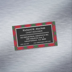 Carte De Visite Magnétique Tartan du clan MacNab avec accent écossais