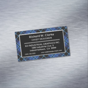 Carte De Visite Magnétique Tartan écossais de clergé d'accent