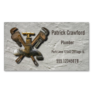 Carte De Visite Magnétique Technicien d'ingénieur de drainage d'eaux d'égou