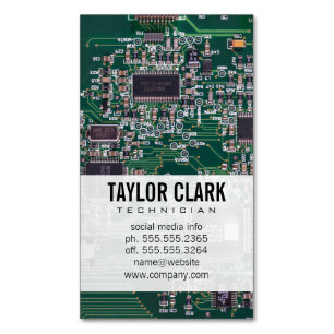 Carte De Visite Magnétique Technicien Ingénieur logiciel