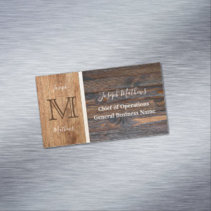 Carte De Visite Magnétique Teinte de bois rustique