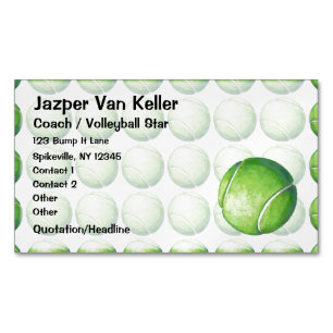Carte De Visite Magnétique Tennis Ball Art