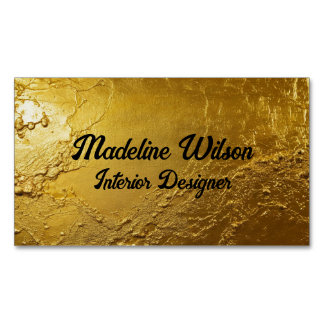 Carte De Visite Magnétique Texte Doré