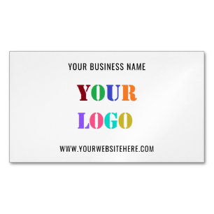 Carte De Visite Magnétique Texte personnalisé de logo personnalisé pour l'ent