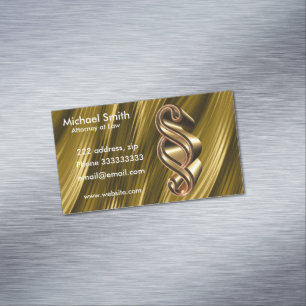 Carte De Visite Magnétique Texture d'or