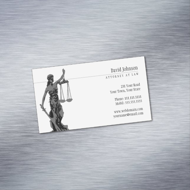 Carte De Visite Magnétique Thème | Bureau du droit (In Situ)