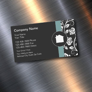 Carte De Visite Magnétique Thème Dames Realtor Professionnel
