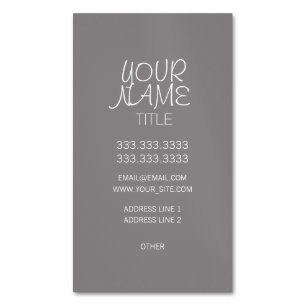 Carte De Visite Magnétique Titane libre simple