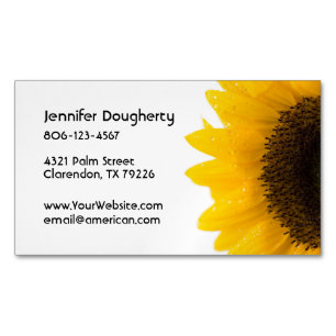 Carte De Visite Magnétique Tournesol