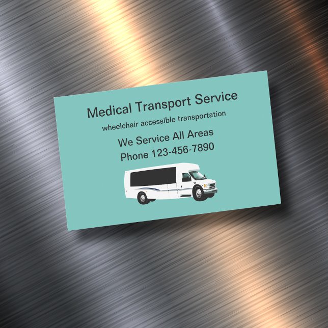Carte De Visite Magnétique Transport Handicap Médicale (Créateur téléchargé)