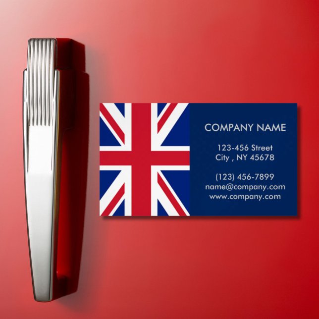 Carte De Visite Magnétique union cool moderne jack flag london mode (modern cool union jack flag london fashion magnetic business card)