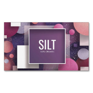 Carte De Visite Magnétique Violet Magenta Géométrique Tacheté Cosmique