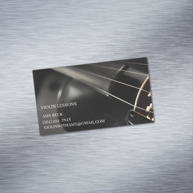 Carte De Visite Magnétique Violon noir musique classique (In Situ)