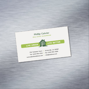 Carte De Visite Magnétique Vis Vert, Vis Mieux   Immobilier Premium