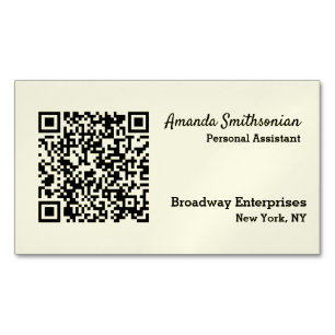 Carte De Visite Magnétique Votre code QR personnel lié à votre URL