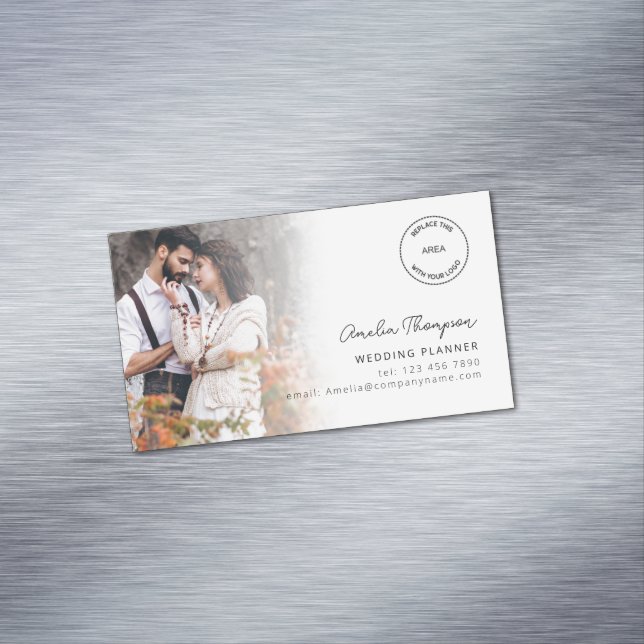 Carte De Visite Magnétique Wedding planner du logo Photo Overlay (In Situ)