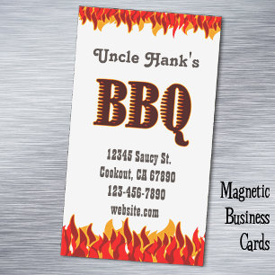 Carte De Visite Magnétique Western BBQ Restaurant Carte magnétique personnali