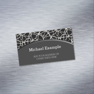 Carte De Visite Magnétique White Web Texture + votre bachgr. & idées