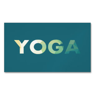 Carte De Visite Magnétique Yoga Texte coloré