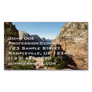 Carte De Visite Magnétique Zion depuis Angels Landing Trail Parc national de