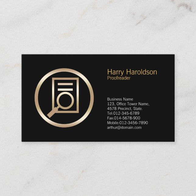 Carte De Visite Magnification du lecteur de documents en verre Bus (Devant)