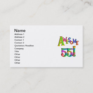 Carte De Visite Magnifique 55 T-shirts et cadeaux d'anniversaire