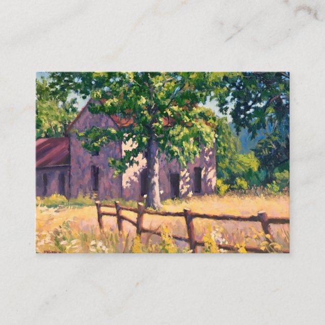 Carte De Visite Magnifique ferme d'automne en Illinois (Devant)