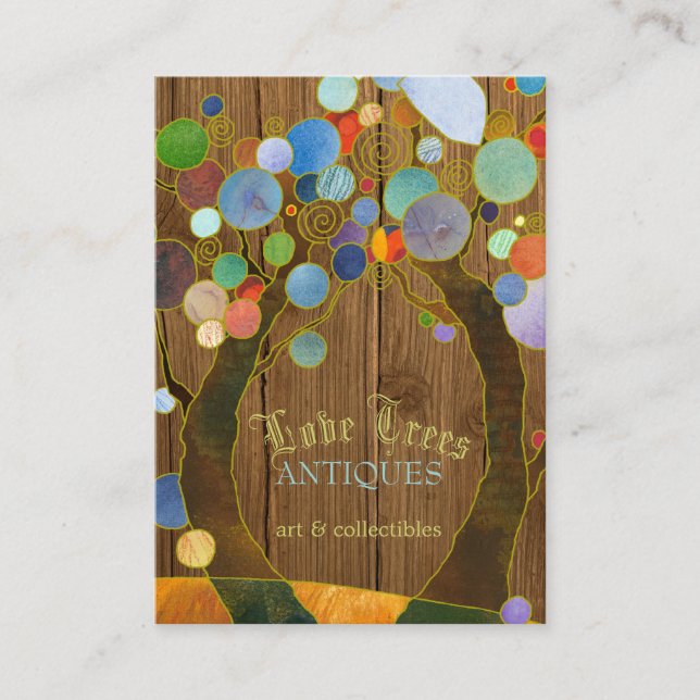 Carte De Visite Magnifique Love Trees Antique Shop (Devant)