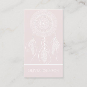 Carte De Visite Magnifique Main dessinée White Dream Catcher Manda