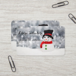 Carte De Visite Magnifique Noël magnifique neige SNowman