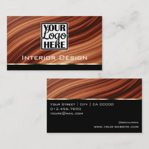 Carte De Visite Mahaghoni Texture Bois Bois Bois Logo
