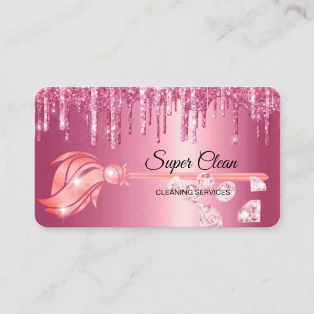 Carte De Visite Maid Cleanhouse Sparkling or rose (Devant)
