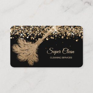 Carte De Visite Maid Cleanhouse Sparkling rose gold